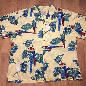 Paradise Found yellow jungle bird hawaiian shirt